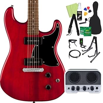 Amazon | Squier by Fender Paranormal Strat-O-Sonic Crimson